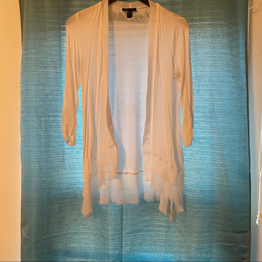 White cardigan